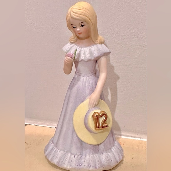 Enesco Growing Up Girls Classic Porcelain Figurine Blonde Birthday Girl Age 12 - Picture 2 of 5